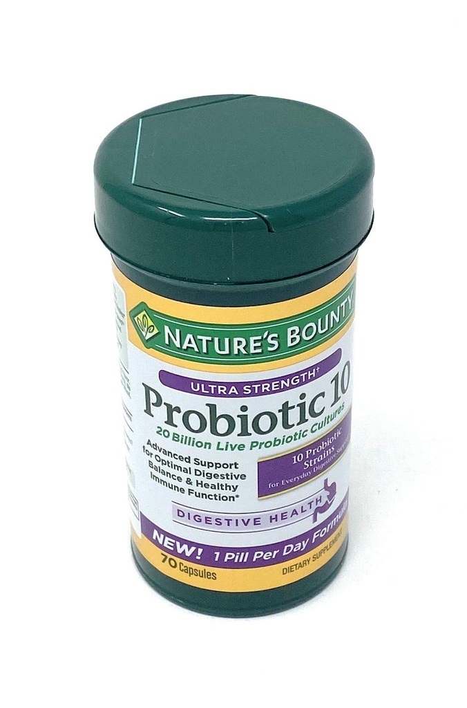 Naturens Bounty Ultra Styrke Probiotic 10, 70 Kapsler