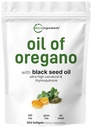 Mikroingredienser Olje av Oregano Softgels, 300 greve | 2 i 1 Formulert med svart frøolje, 4X Styrke Carvacrol & Thymoquinone | Plante Basert, Ikke-GMO, og immunstøtte