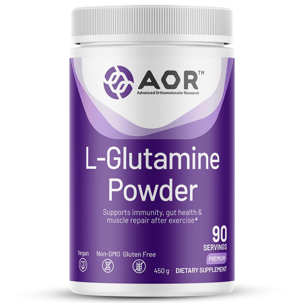 L-Glutamin pulver 450g, støtter immunitet og gut helse, kosttilskudd, 90 serveringer
