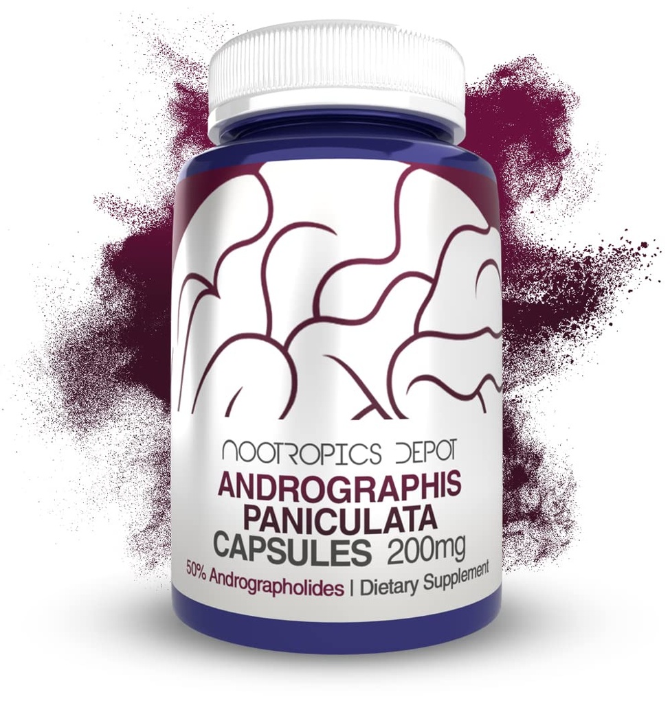Andrographis paniculata Kapsler | 200 mg | 60 greve | 50% Andrographolides | Støtter immunfunksjon | Støtter cellefunksjon