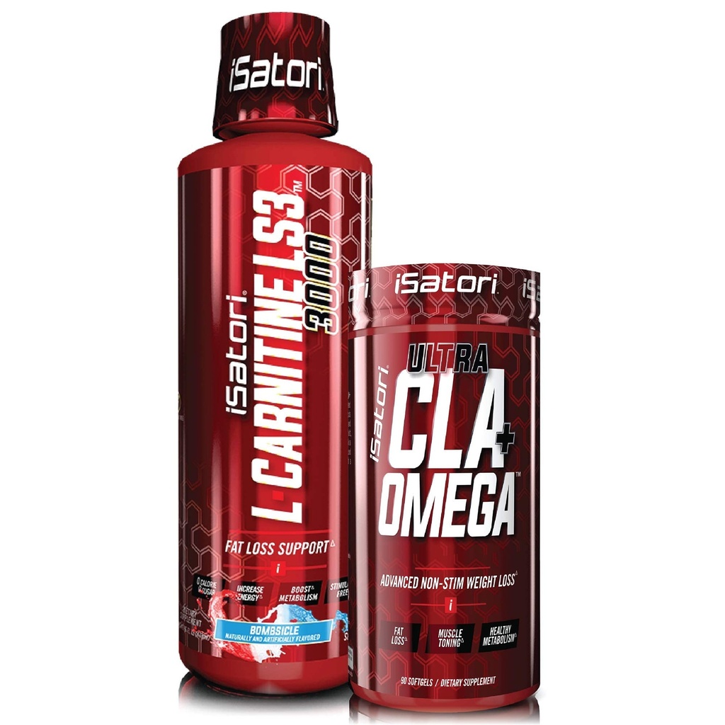iSatori L-Carnitine LS3 Bombsicle 3000mg (32 serveringer) & iSatori Ultra CLA (90 Softgels)