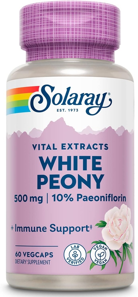 SOLARAY Hvit Peony Root Extract ® 60 Vegkaps