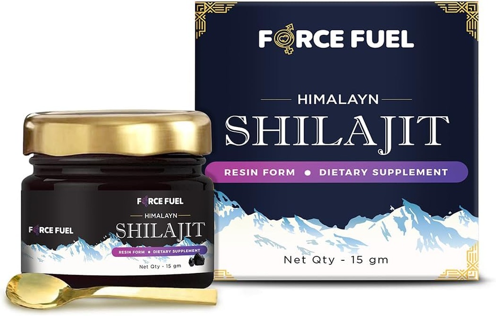 Shilajit ren Himalayan Organic Shilajit Resin - Gold Grade 100% Supplement for menn og kvinner - Naturlig Shilajit Resin med 85+ Spor Mineraler og fulvsyre for fokus, energi og immunitet-30 dager Supply