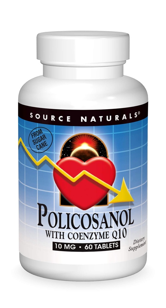 Kilde Naturals Policosanol med coenzym Q10 10 Mg tablett, 60 greve