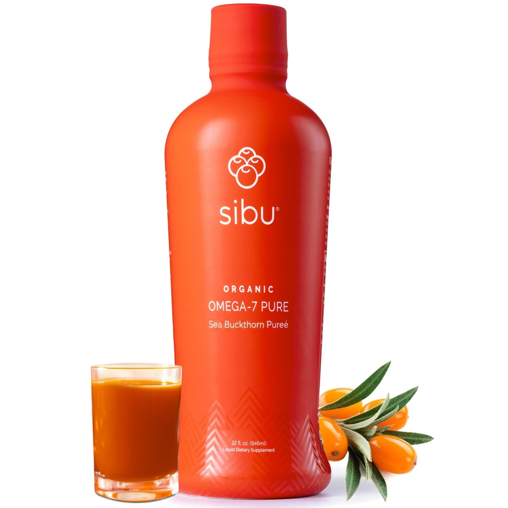 sibu Omega-7 ren, 100% ren Sea Buckthorn Juice (32 oz) USDA Organic