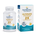 Nordic Naturals Ultimate Omega 2X, Lemon Flavor - 120 Soft Gels - 2150 mg Omega-3 - høy potens fiskolje med EPA & DHA - fremmer hjerne og hjerte helse - ikke-GMO - 60 Services