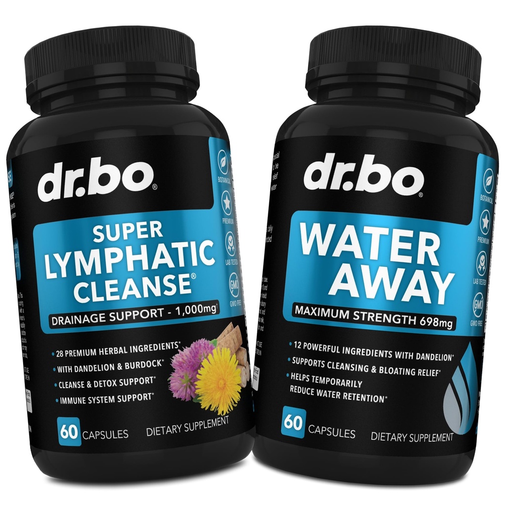 Lymphatic Drainage Supplements Piller & Vann bort - Lymphatic Support Total Herbal Cleanse Produkter & Naturlig Vannpiller Diuretikk for Retention - Lymph Node Detox Cleanse System Drainage