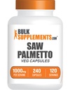 BulkSupplements.com Saw Palmetto Extract Capsules - Serenoa Repens, Sag Palmetto Supplement - Glutenfri, 2 Kapsler per servering, Count (Pack of 1)