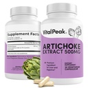 Artichoke 500 mg Supplement - Potent Artichoke Extract Capsules for Liver Helse & Digestive Support - Artichoke Leaf Extract fremmer energi og fokus - 30 Kapsler