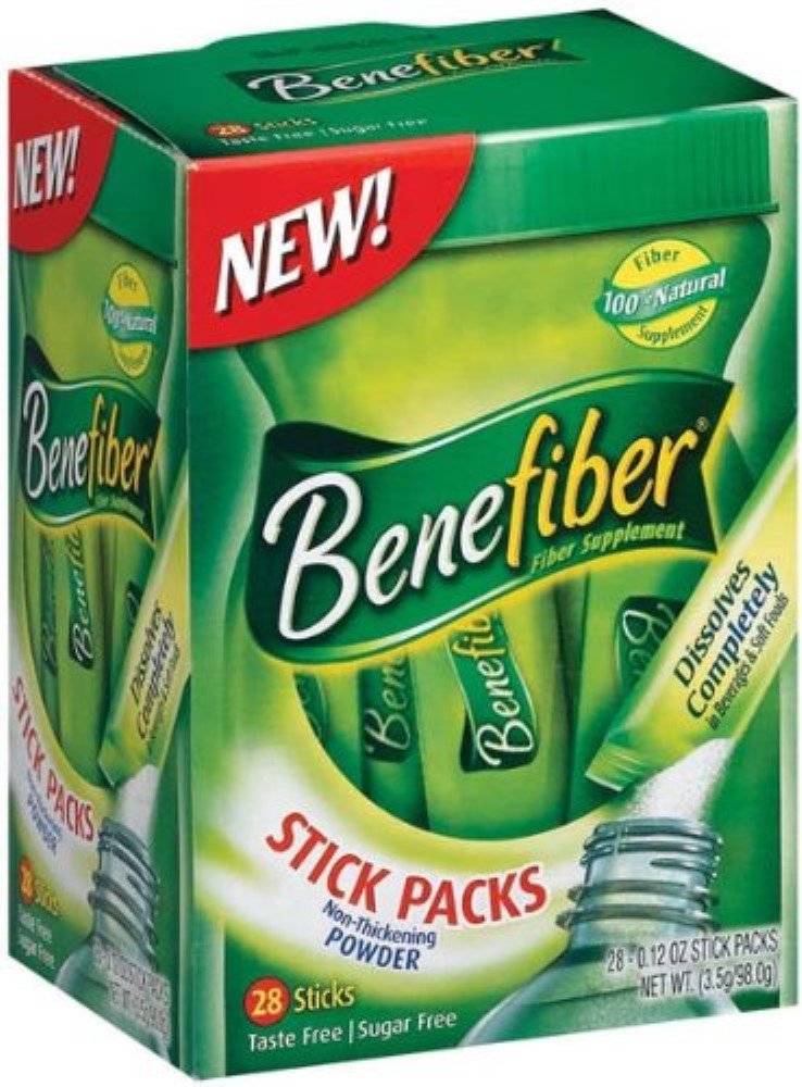 Benefiber Fiber Sukkerfri på Go Stick Packs, Unflavored, 28 ea (Pack of 3)