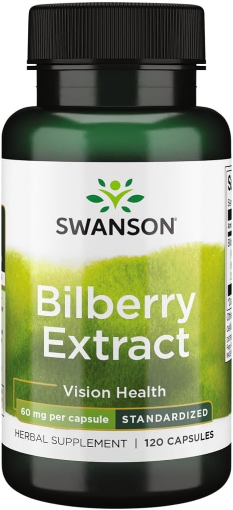 Swanson Bilbær Ekstrakt (standardisert) 60 Milligrams 120 Kapsler