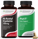 LifeSeasons Puri-T med N-Acetyl Cysteine Boost - Støtter Liver & Lung Detoxification - 120 Kapsler