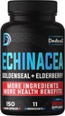 Immunforsvarsstøtte Suppement - All-in-1 11 Herbs blanding av Echinacea, Goldensel, Elderberry, Camu, Ginger, Thyme, Chaga, Reishi, Burdock, Acerola - 5 måneders forsyning - 150 kapsler
