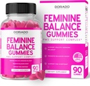 Feminine balanse for kvinner Gummies & PMS Gummies (90 greve) - naturlig femininebalanse for kvinner - Cramps, Bloating, Mood Swings, Hot Flashes - Formulert med Cranberry, Dong Quai & Chasteberry
