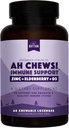 Naturlig rhythm Ah Chews! Immun Booster Lozenges for barn og voksne, Ingen tilsatt sukker, med eldrebær, sink og vitamin D3, 60 kapsler