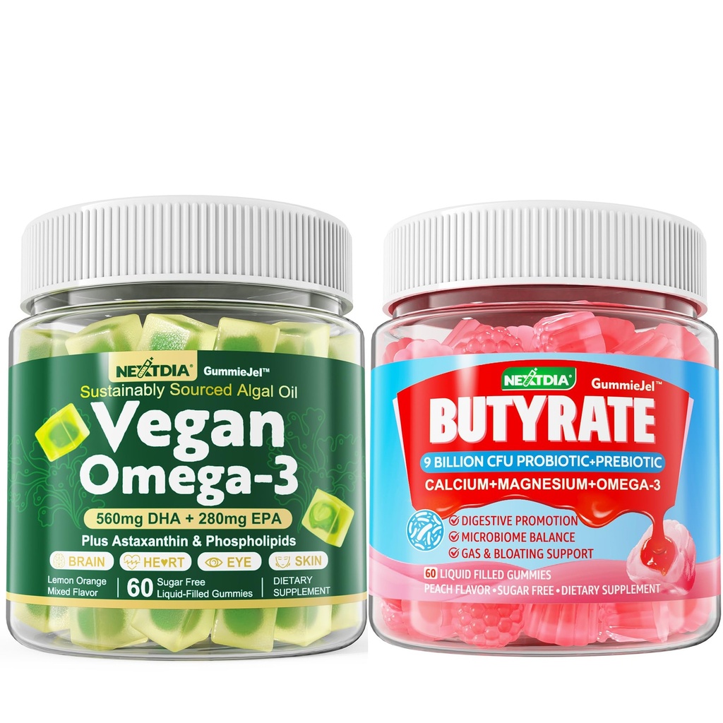Vegansk Omega 3 Gummies + Butyrat Gummies sukkerfri