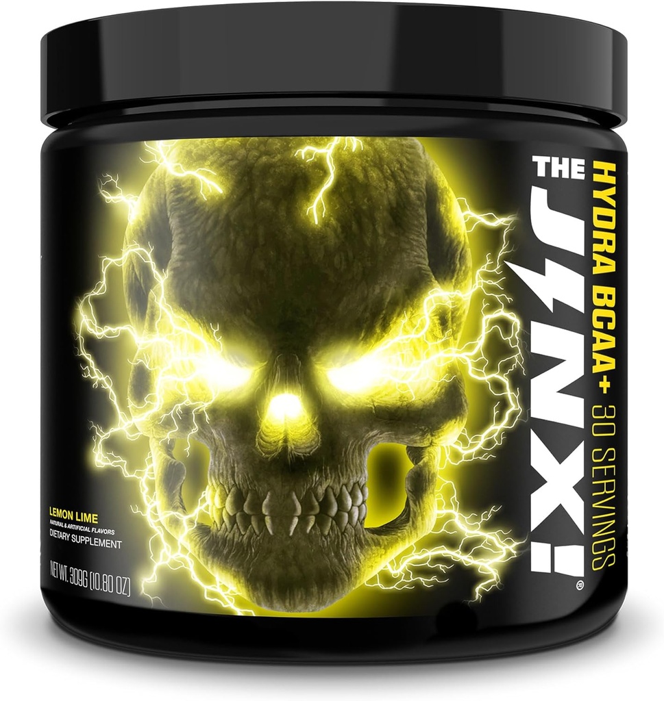 JNX SPORTS Jinx! Hydra BCAA+ Post Trening Recovery Drink - Hydrasjon med elektrolytter for menn og kvinner - 30 Servering, Lemon Lime