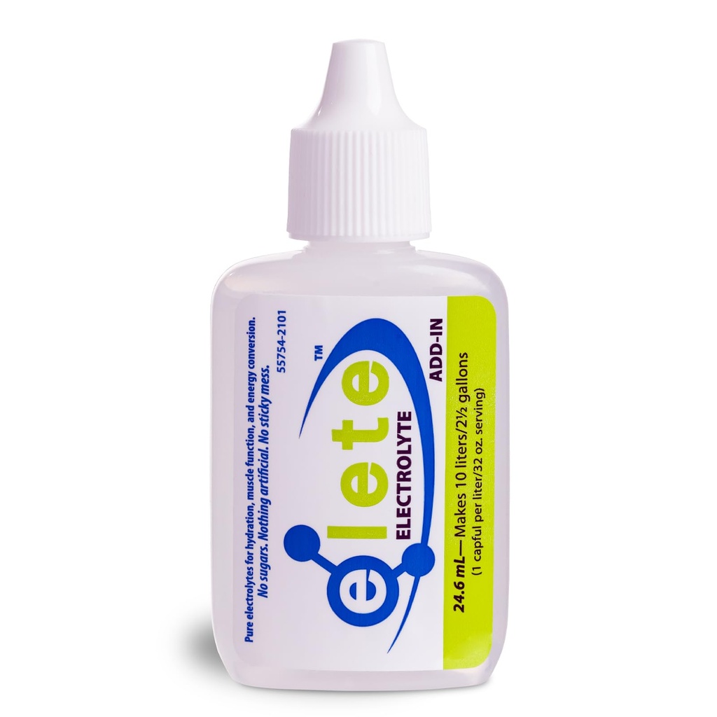 elete – Electrolyte Add-In – 1 Pocketflaske – 4 Essential Electrolytes Konsentrer – Alt naturlig – forvandler enhver drink til en sportsdrikk – 24,6 ml