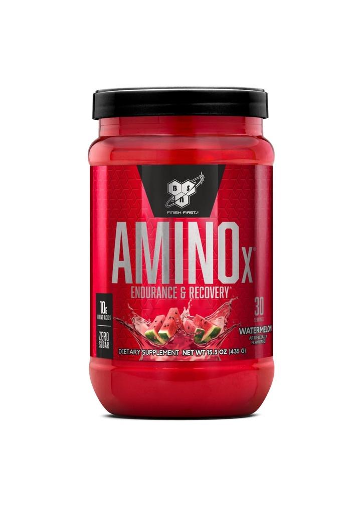 BSN Amino X Muscle Recovery & Endurance pulver med BCAA, 10 gram aminosyrer, ketovennlig, koffeinfri, støtte utholdenhet, null sukker, vannmelon, 30 porsjoner (Packing May Vary)