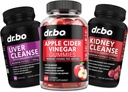 ACV Gummier & Liver Nurnial Cleanse - 1000MG Apple Cider Vinegar Gummies & Liver Cleans Nurnial Detox Kapsler for Digestion, Gut Helse, Rensing, Detox, Flushing & Metabolisme