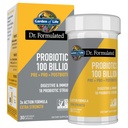 Livshage Dr. Formulert Pre, Post & Probiotika 100 milliarder CFU En gang daglig 3-i-1 komplette probiotika, prebiotika og postbiotika Supplement for kvinner og menn - Ekstra styrke, 30 dagers forsyning