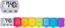 [4 i 1] 7 dagers medisinpilleorganisator+5 påminningsalarms+Timer+Clock, Stor sammenligning, Loud lyd, Stor skjerm,Moisture-Proof,Dust-Proof,Travel Weekly/Daily Pill Box/Organizer/Case/Container/Dispenser