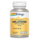 SOLARAY Melatonin 10mg med Glycine - Utvidet frigjøring, sunn søvnhjelp og beroligende avslapningsstøtte - Lab Verifisert, Vegansk, Glutenfri, 60-dagers garanti - 100 Services, 100 Vegkaps