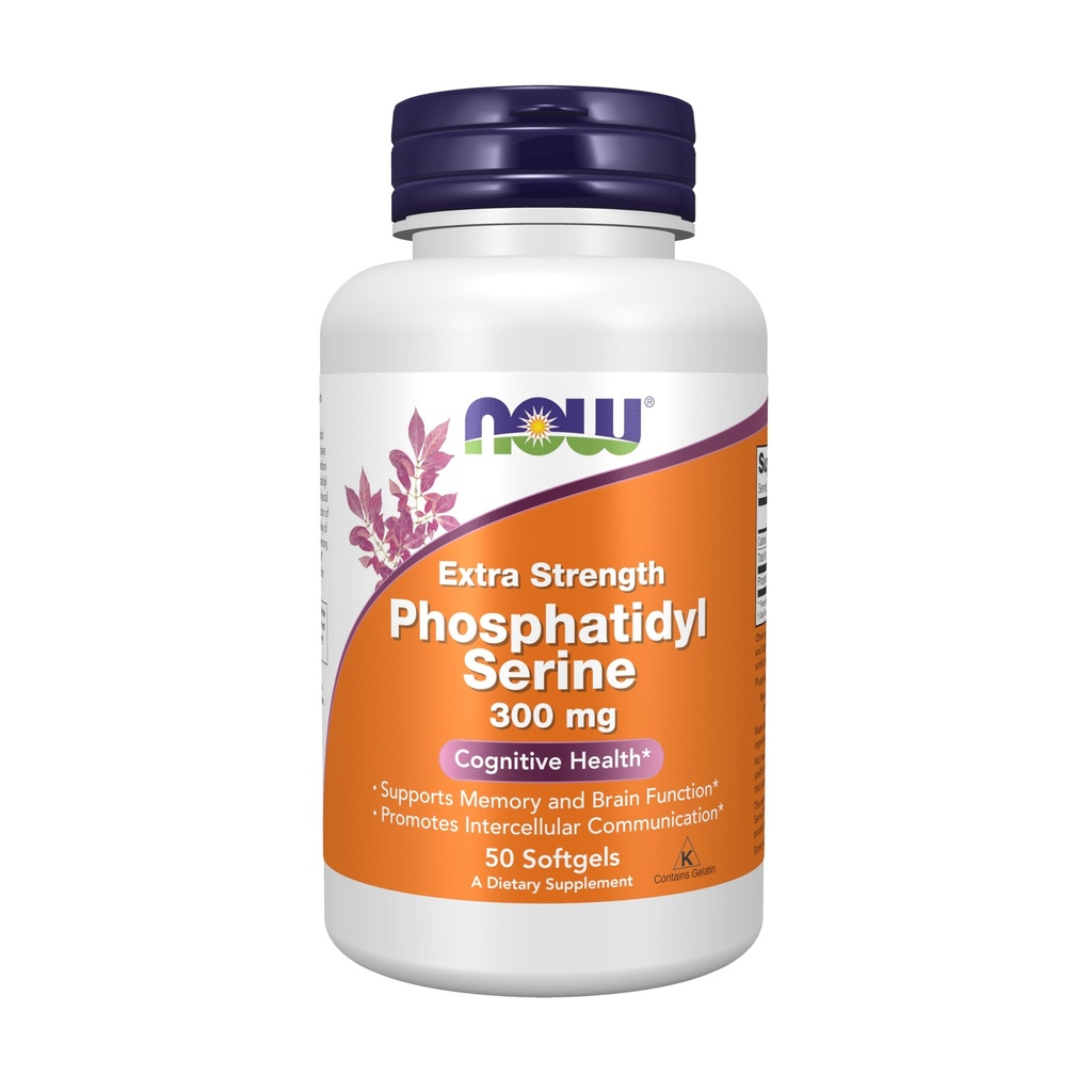 NU Tilskudd, Fosfatidyl Serine 300 mg, Ekstra styrke, med Fosfolipidforbindelse avledet fra Soy Lecithin, 50 Softgels