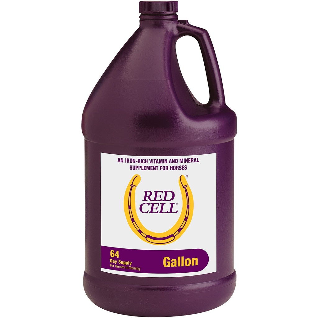 Farnam Hest Helse Rød Cell, Væske Vitamin-Iron-Mineral Supplement for hester, hjelper fylle viktige ernæringsgasser i hestens kosthold, 1 Gallon, 128 Oz., 64-dagers Supply