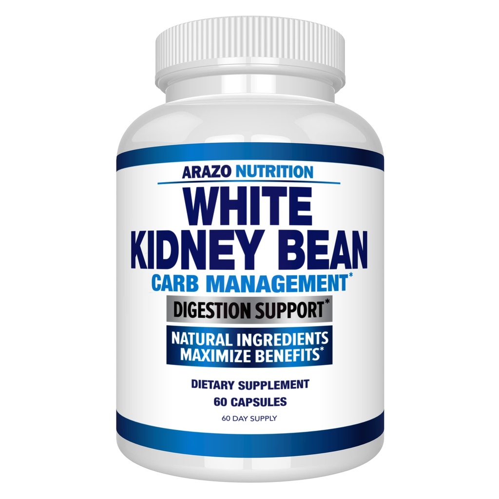 Arazo Nutrition White Nurnal Bean ekstrakt - 100% ren karbohydratblokker og fett absorber for vektstøtte - Intercept karbohydrater