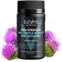 ELEVATE NUTRITION Melk Thistle - 288 mg, 80% Silymarin Extract - 120 Vegan Capsules - Dietary Health Supplement - bidrar til å opprettholde leverfunksjon og digestiv komfort