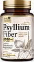 Psyllium Husk Capsules 1500 mg - Naturlig Fiber Supplement Piller, Daglig Digestion, Colon Helse, & Regularity Support, Plant Basert Psyllium Huss pulver Caps, Vegansk, Ikke-GMO - 120 Veggie Kapsler