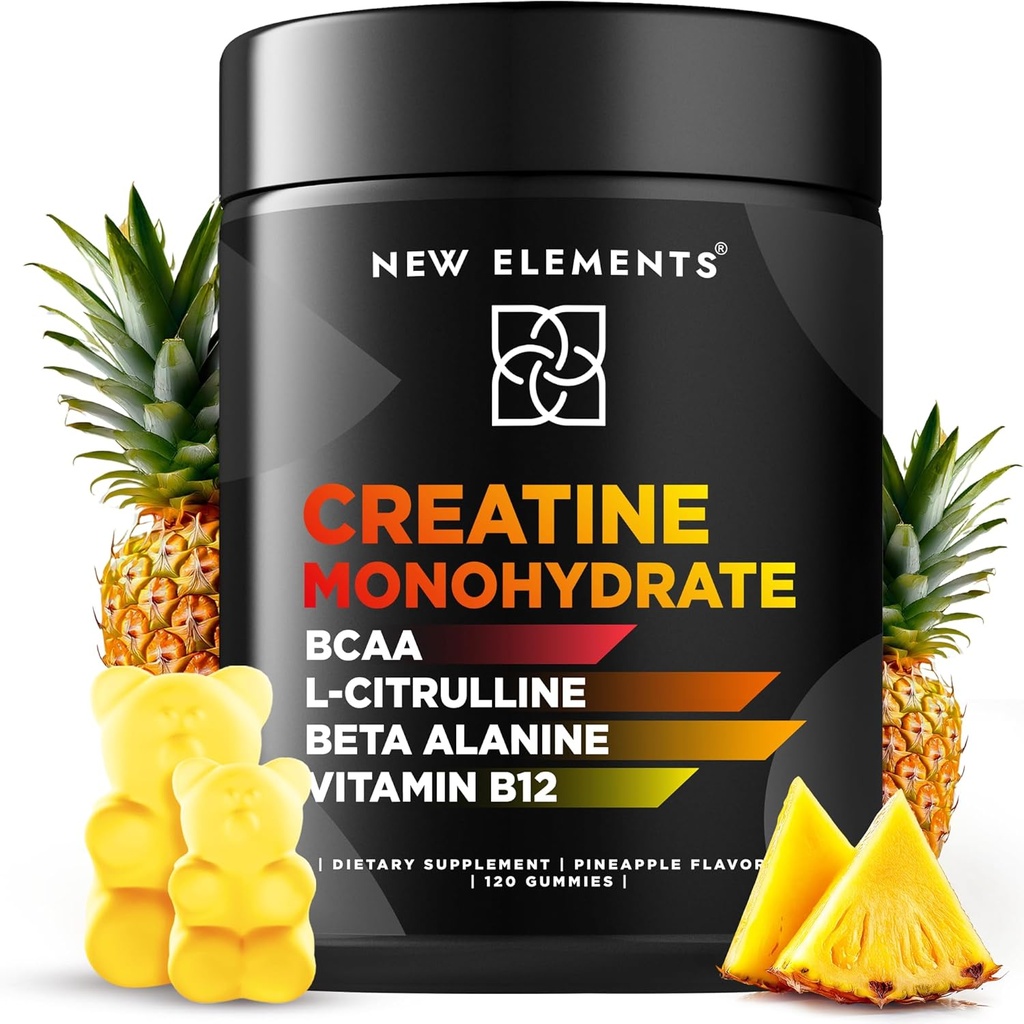Kreatin Monohydrat Gummies 5 mg med BCAA L-Citrulline Beta Alanine & vitamin B12