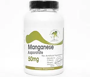 Manganese Asporotate 50mg ~ 200 kapsler - Ingen tilsetningsmidler ~ Naturetition Supplements