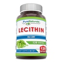 Ren Naturals Lecithin 1200 mg Softgels Supplement | Høy styrke | Ikke-GMO | Glutenfri (120 greve)