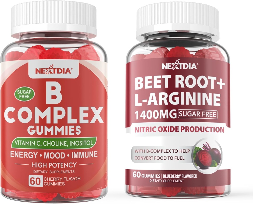 Vitamin B-kompleks gummier med beet rot gummier