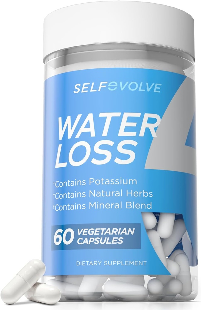 Vanntap - naturlige vannpiller for å redusere vanntetthet og oppblåsing Relief med Dandelion Extract, Kalium og 7 naturlige ingredienser - 60 Veggie Capsules