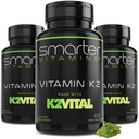 (3 Pack) Smartere vitamin K2 MK7 100mcg, laget med K2VITAL og Kale, 180 flytende softgels
