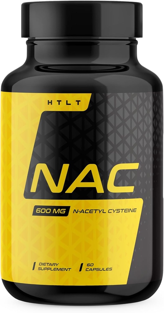 NAC ved HTLT | 600 mg N-acetylcystein per servering | Liver Support Supplement | (60 kapsler)