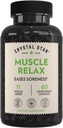 Crystal Star Muscle Relax (60 kapsler) – Herbal Relief fra Sore Muskler, Kramper og Spasmer – Valerian Root, Jamaica Dogwood & Cramp Bark - Ikke-GMO