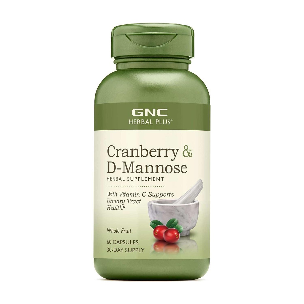 GNC Herbal Plus Cranberry D-Mannose, 60 kapsler