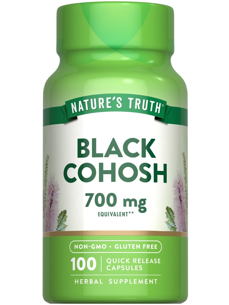 Naturens Sannhet Svart Cohosh | 100 Kapsler | Root Extract | Ikke-GMO & Glutenfri Supplement
