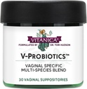 Vitanica V-Probiotika - Probiotika for kvinner - Vaginal Suppositories med Lactobacillus Rhamnosus, Gasseri og mer - Dame - 30 Vaginal Suppositories