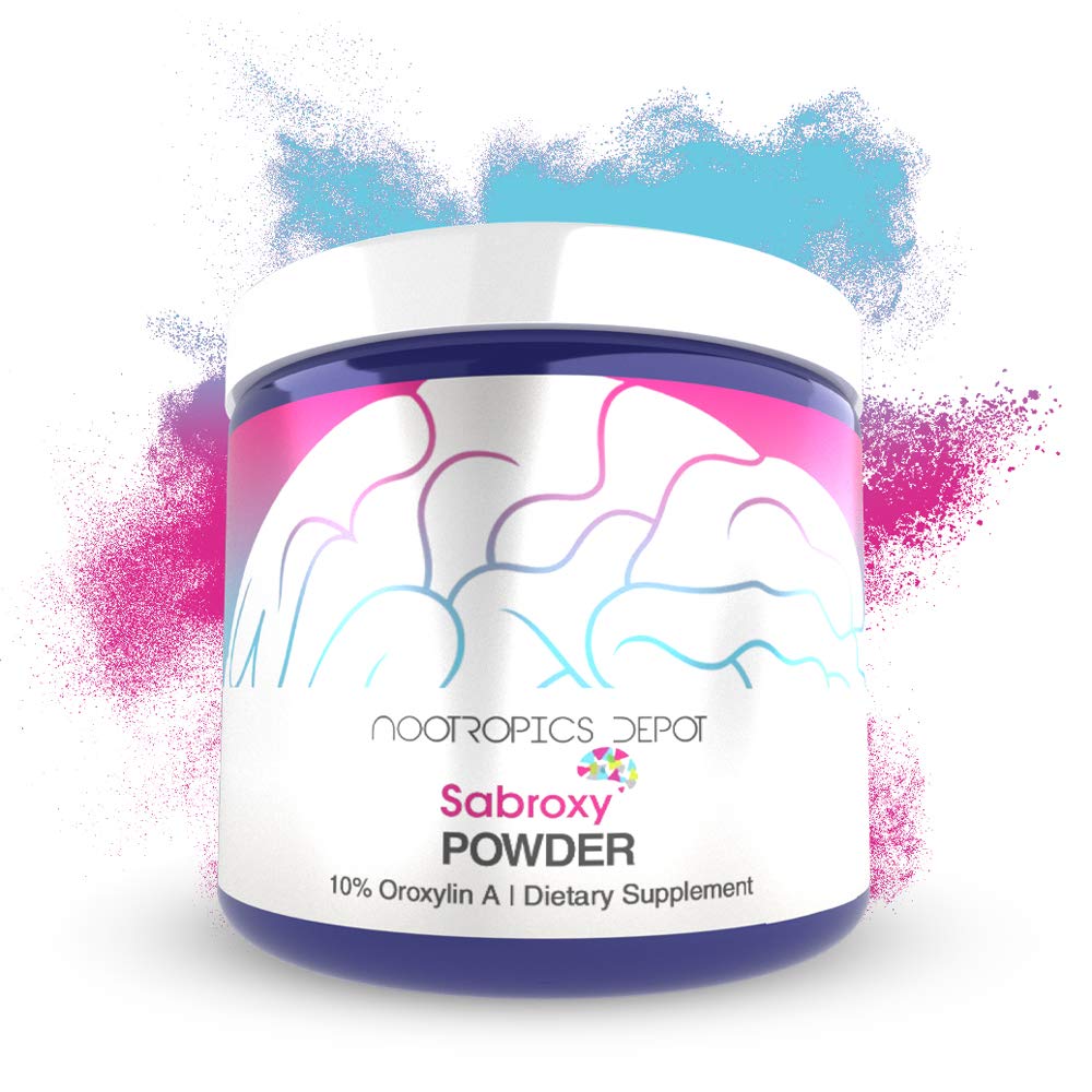 Nootropics Depot Sabroxy® Oroxylin-A pulver | 30 gram | Minimum 10% Oroxylin-A | Oroxylum indicum | Kan bidra til å fremme fokus og motivasjon | Kan bidra til å fremme kognitiv funksjon