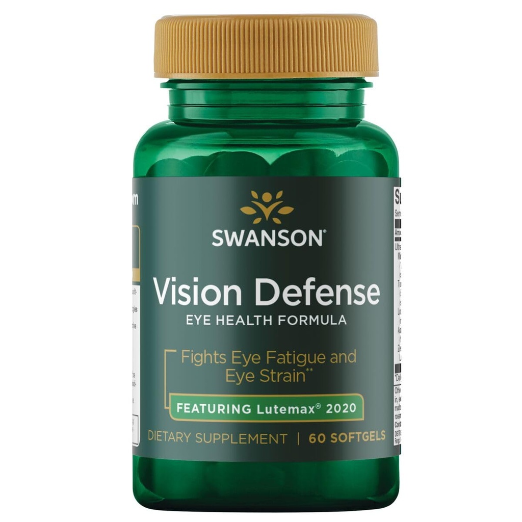 Swanson Visjon Forsvar Antioksidant Visjon Helse Supplement Lutein Zeaxanthin Astaxanthin Broccoli Ekstrakt Bilbær Ekstrakt 60 Softgels Sgels