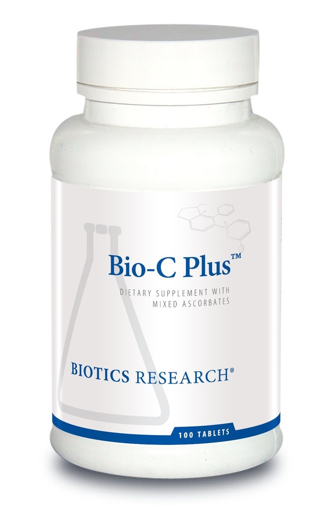Biotics Research Bio C PlusTM gir vitamin C som blandet Mineral Ascorbates med Citrus Bioflavonoider, SOD og katalase, vitamin C Plus Bioflavonoider, Potent Antioksidant, immunsystem 100 tabletter
