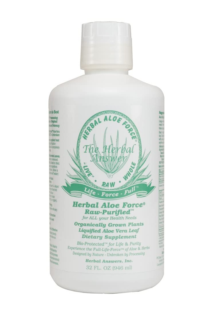 Herbal svar Herbal Aloe Force Aloe Vera og Herbal kosttilskudd, 32 fl oz
