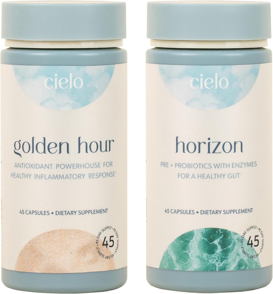 Cielo Golden Hour & Horizon Bundle - Probiotika og antioksidanter Sett (45 dagers forsyning)