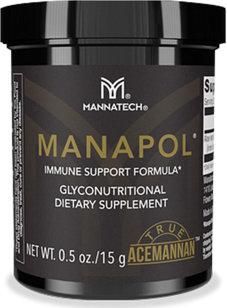 Mannatech Manapol Immune Support Formula for immunitetsstøtte og immunitetsforsterkning. Aloe Vera Powder Prebiotic for Digestive Health. Aloe Vera drikke til immunstøtte supplement 0.5oz/15g