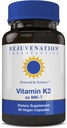 Rejuvenasjon Terapeutika Vitamin K2 MK-7 | 60-dagers forsyning, høy styrke (300mcg) | lett å svelge vegetariske kapsler